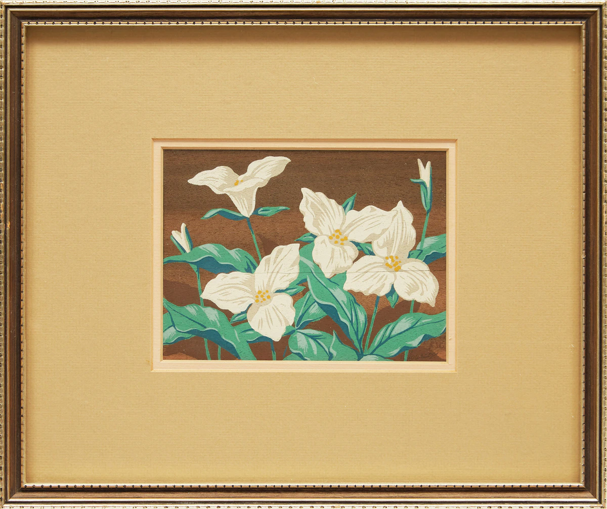 Alfred Joseph Casson, Trillium, Wood Sorrel, Dogwood, three colour silkscreens