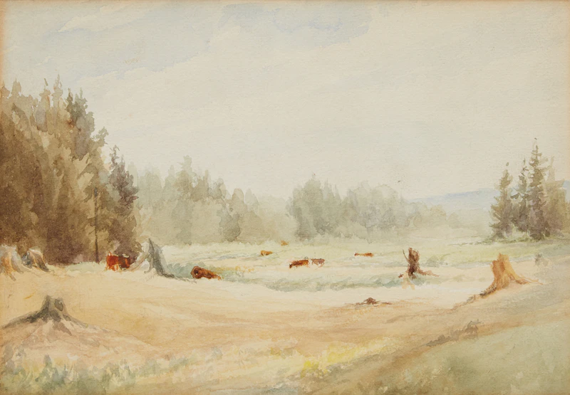 Frederick Henry Brigden, Meadow, watercolour - view 2