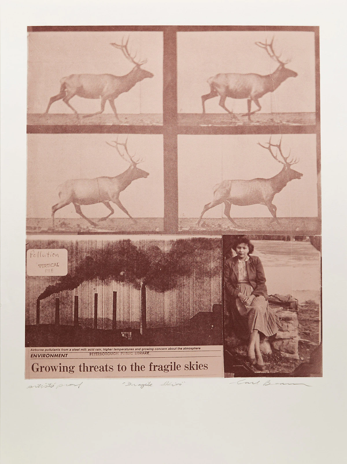 Carl Beam, Fragile Skies, colour serigraph