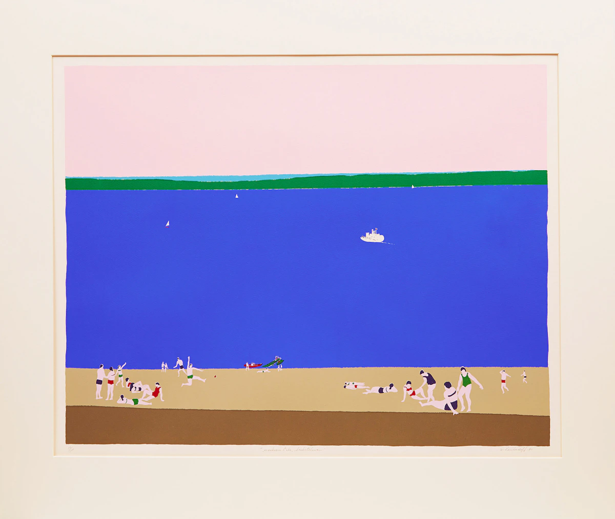 William Perehudoff, Waskesiu Lake, Saskatchewan, colour silkscreen, 1985