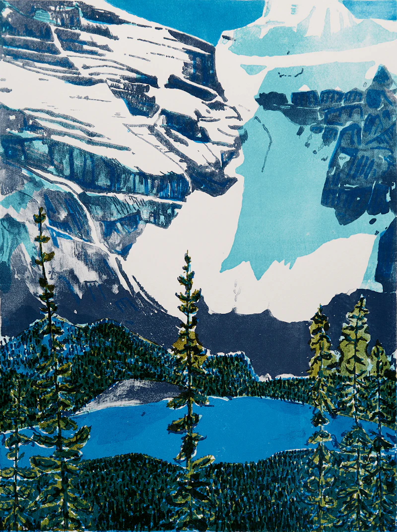 John Harold Thomas Snow, Moraine Lake - Banff National Park, colour serigraph, 1985 - view 2