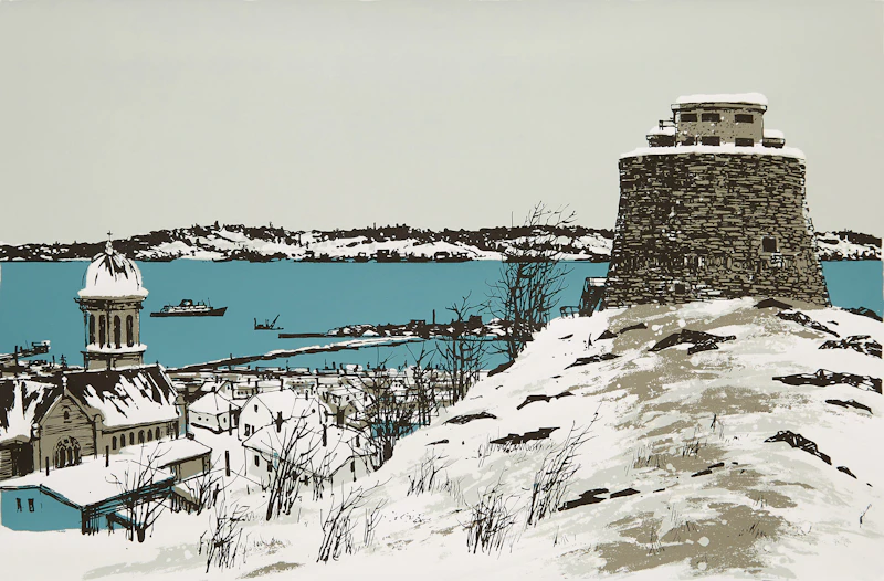 Bruno Joseph Bobak, Martello Tower, colour serigraph - view 2