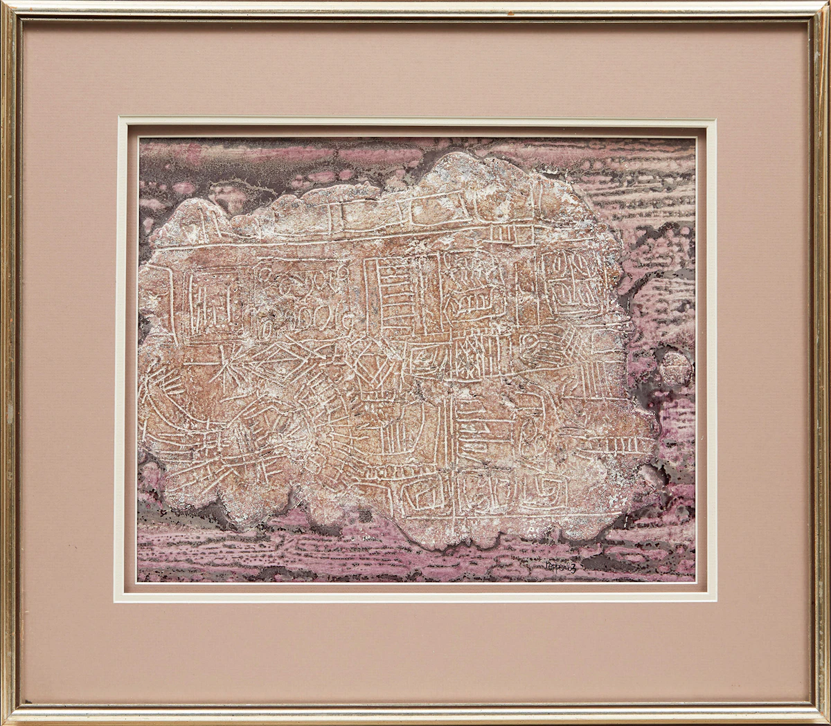 Jack Reppen, Untitled, mixed media on paper, 1963