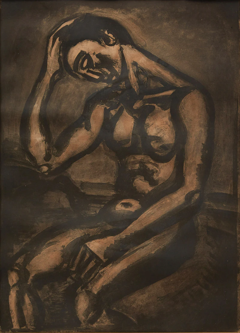 Georges Rouault, Solitaire, en cette vie d’embûches et de malices (from the Miserere portfolio), lithograph - view 2