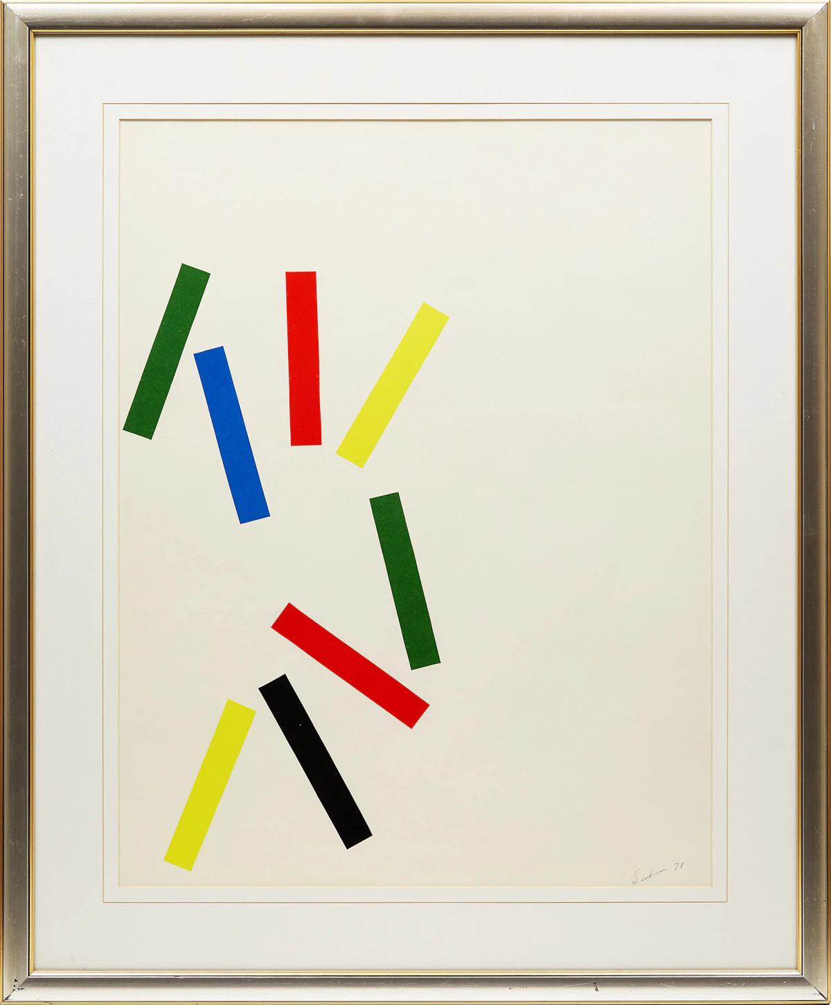 Christian Marcel Barbeau, Du Nord et Du Sud, collage on paper, 1971