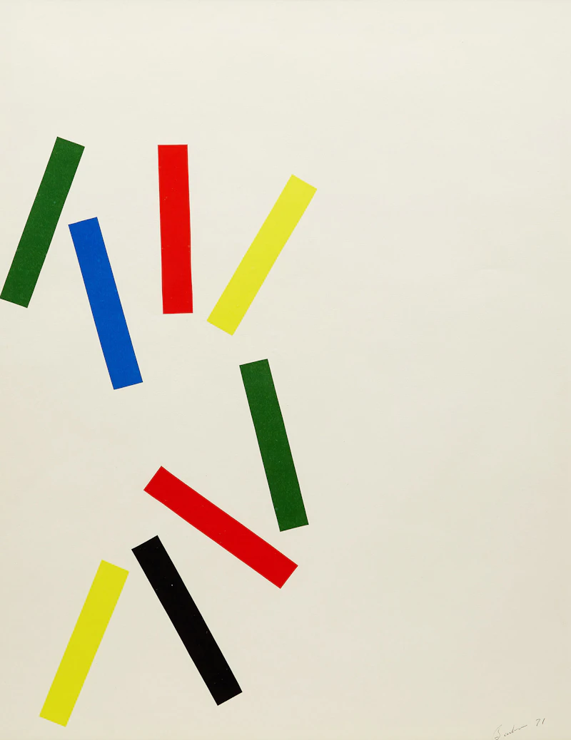 Christian Marcel Barbeau, Du Nord et Du Sud, collage on paper, 1971 - view 2