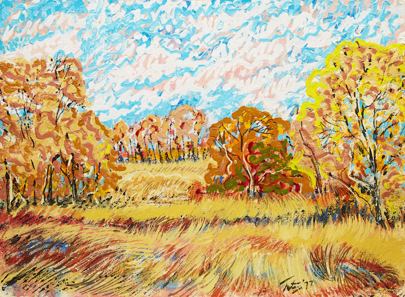 Mashel Teitelbaum, Manitoulin Island, September, acrylic on paper, 1977 - view 3