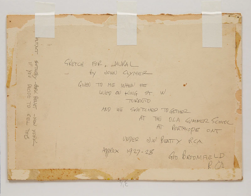 John Ford Clymer, Study for Mural, watercolour - view 2