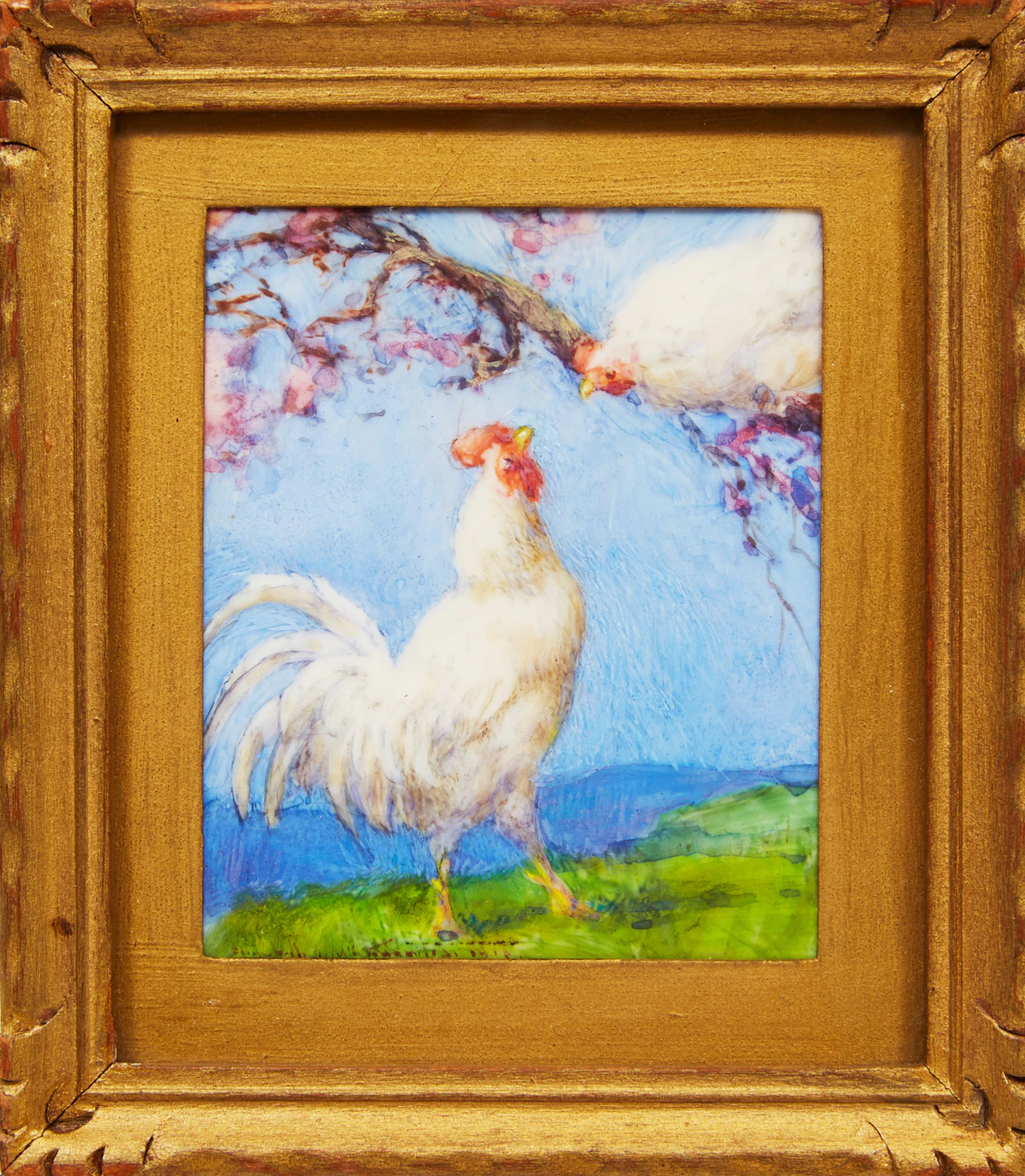 Elizabeth Annie McGillivray Knowles, Roosters; Ducks and Geese, two watercolours
