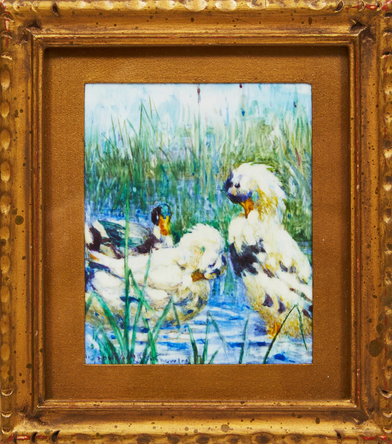 Elizabeth Annie McGillivray Knowles, Roosters; Ducks and Geese, two watercolours - view 6