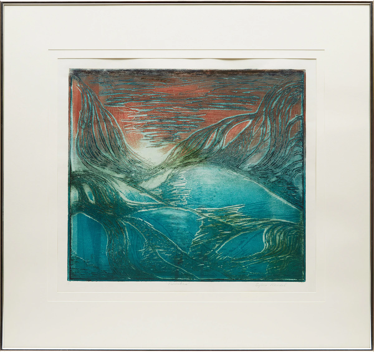 Sylvia Mendel, Turbulence, colour etching