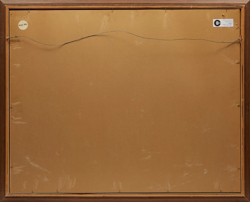 M Pejakovic, Docked Boat, gouache, 1972 - view 3