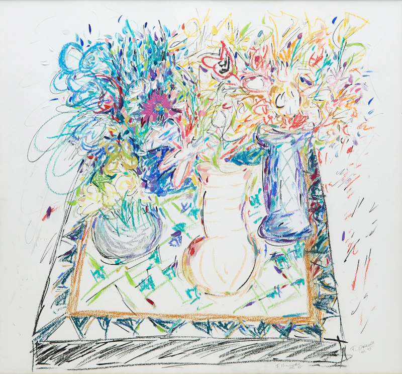 François Boucher, Ambiance Marocaine, mixed media on paper, 1995 - view 2