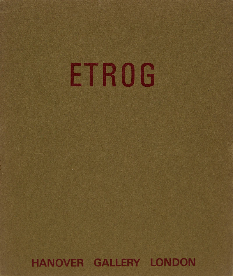 Hanover Gallery 1970 Exhibition Catalogue by Sorel Etrog