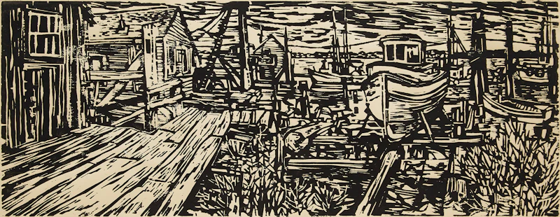 Sam Black, Stevenson on the Fraser, woodblock - view 2