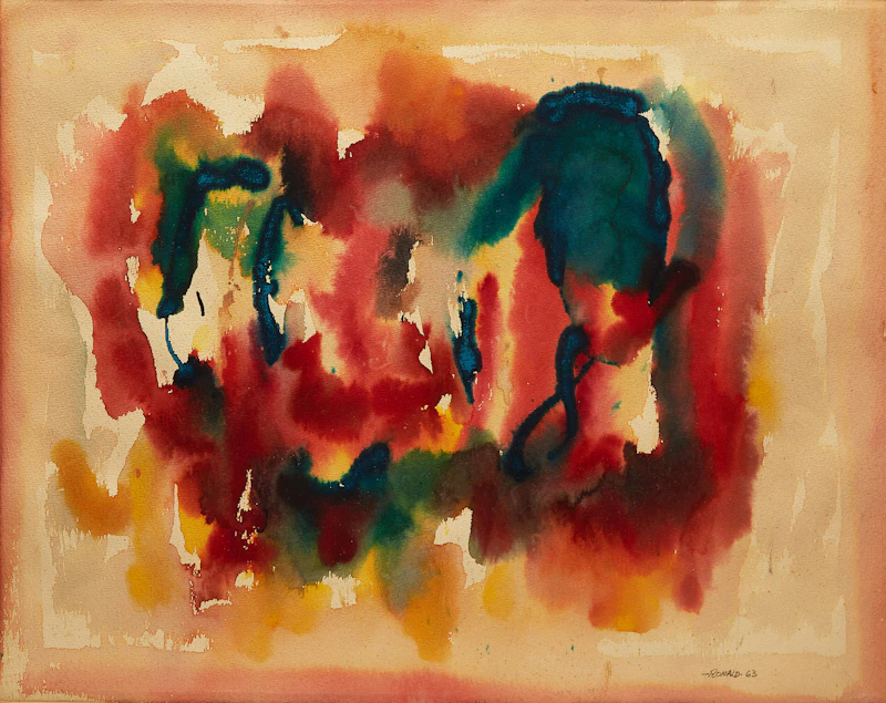 William Ronald, Abstraction, watercolour, 1963 - view 2