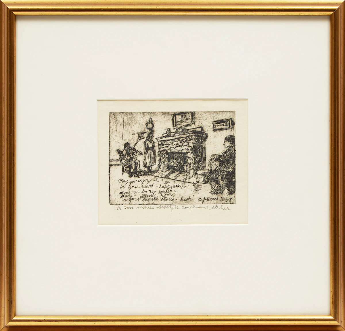 William John Wood, May You Enjoy..., etching, 1938