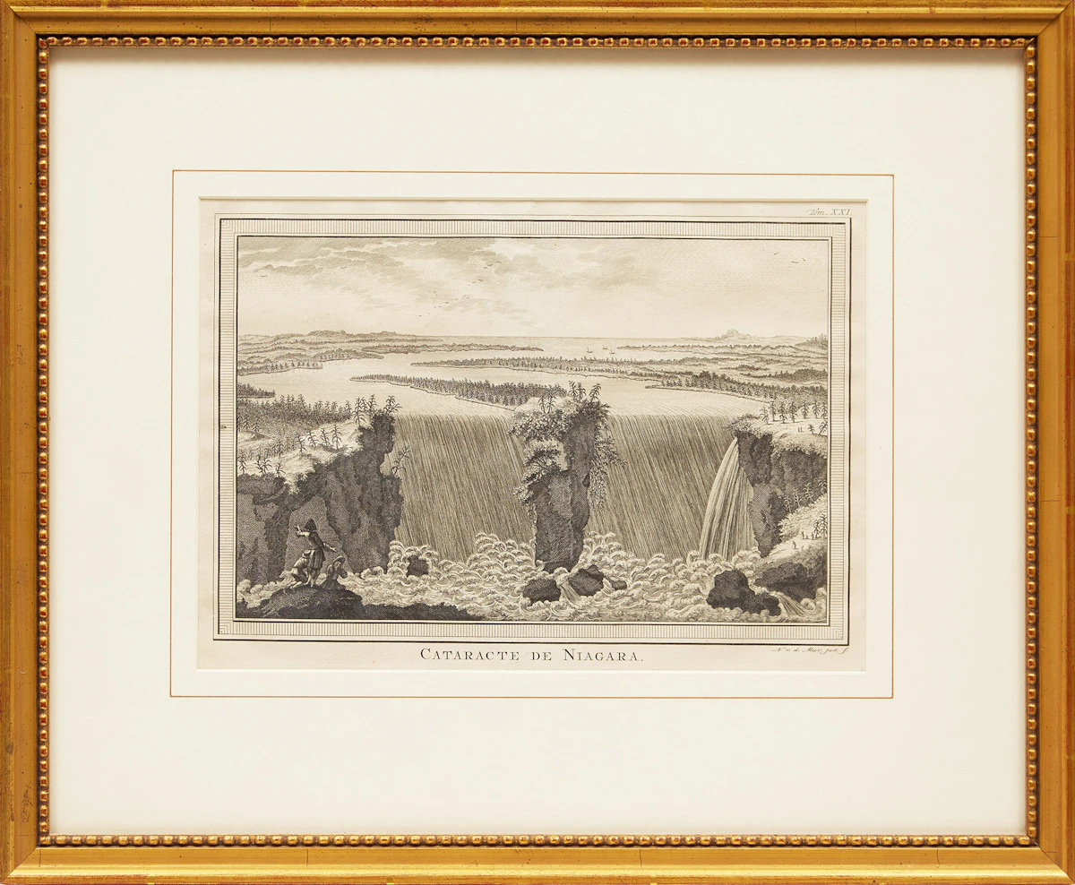 European School, Cataracte de Niagara, engraving