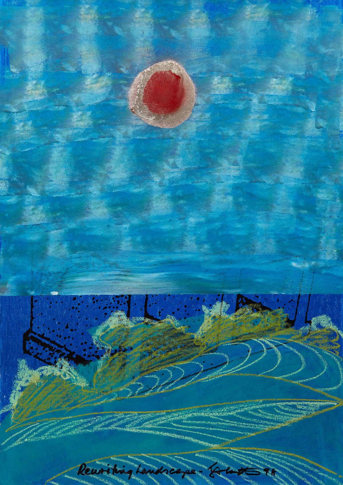 Iain Baxter&, Rewriting Landscape, monoprint, 1998
