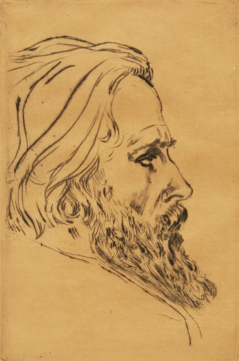 Johannes Theodorus Toorop, Pair of Portraits, two drypoint etchings - view 5