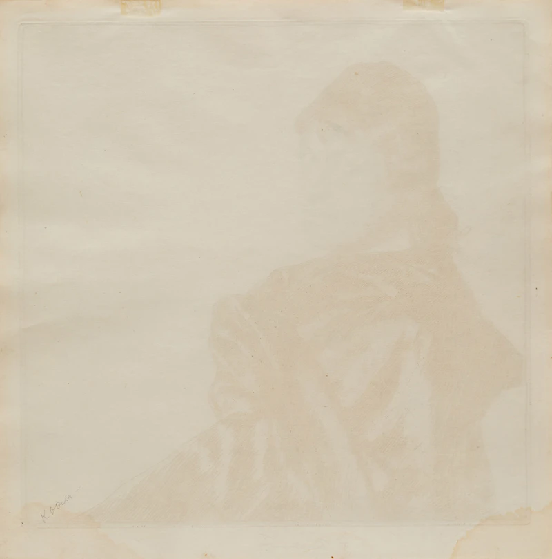 Ferdinand Schmutzer, Josef Kaines as Hamlet, etching - view 2