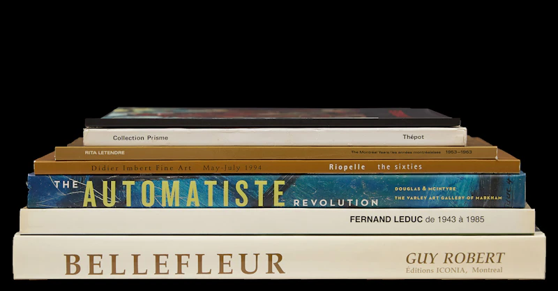 Thépot; Jean Paul Riopelle; Fernand Leduc de 1943 à 1985; Rita Letendre: The Montreal Years 1953-1963; Riopelle: the sixties; The Automatiste Revolution; Bellefleur by Books and Reference