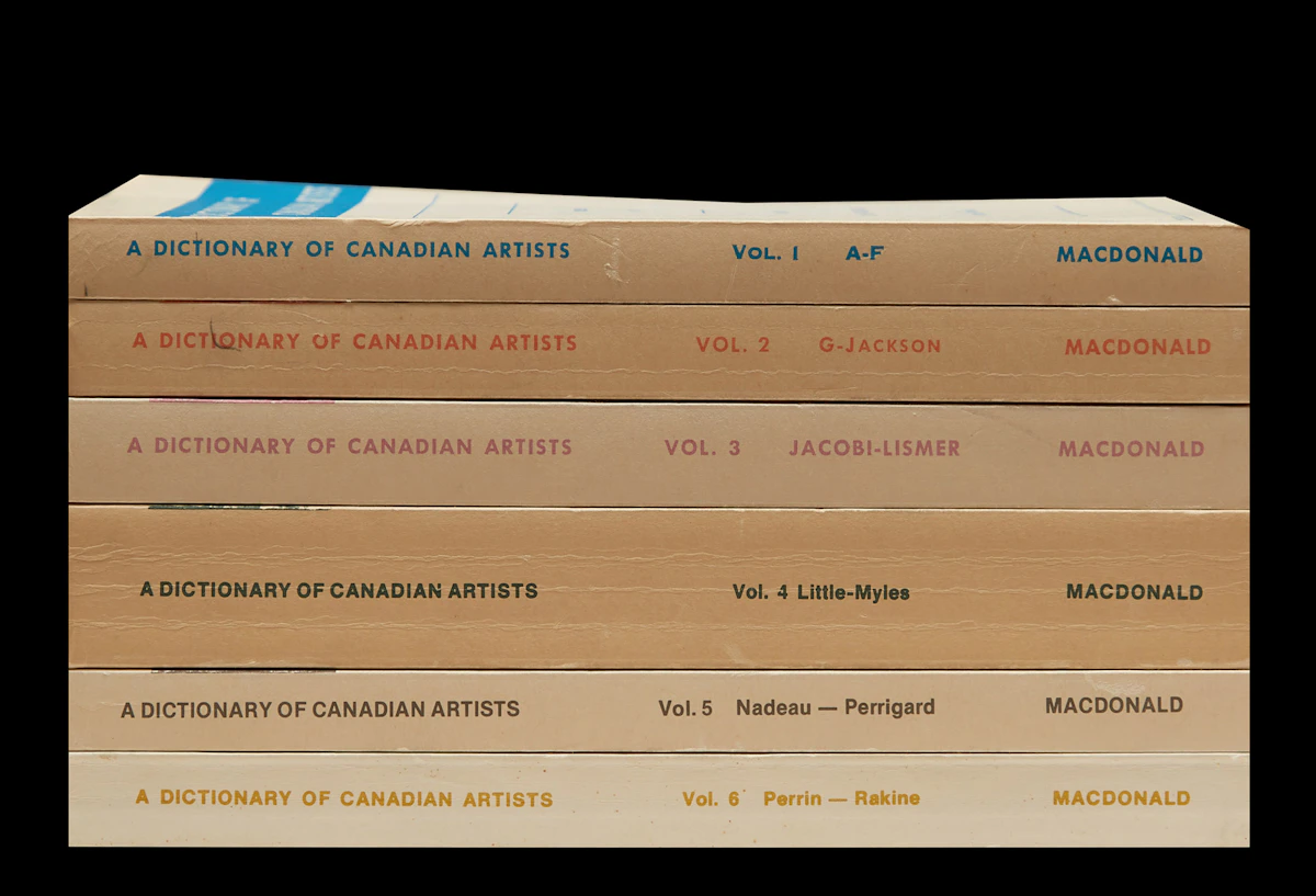 Books and Reference, A Dictionary of Canadian Artists, volumes 1-6, six books