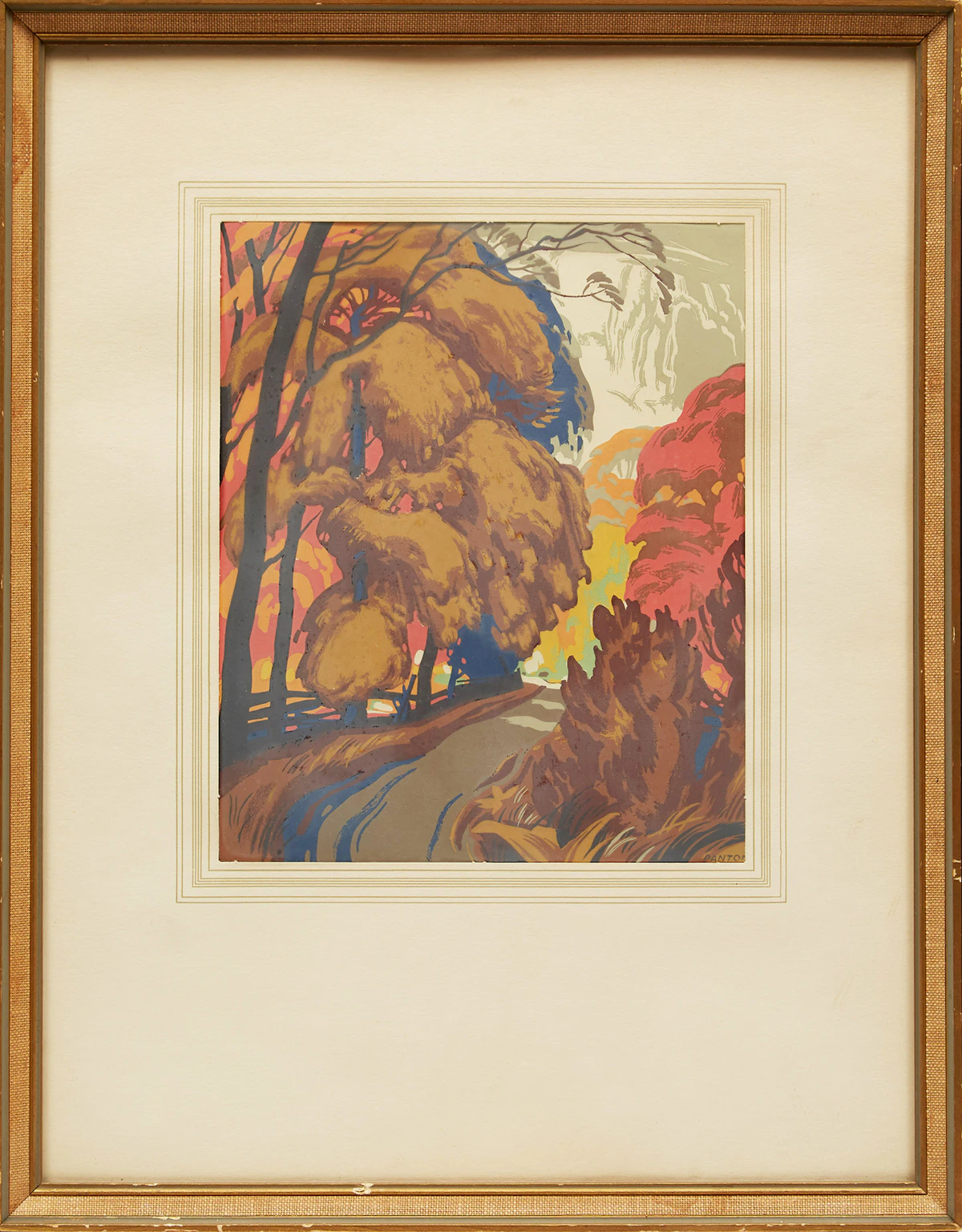 Lawrence Arthur Colley Panton, Roadway in Fall, colour serigraph