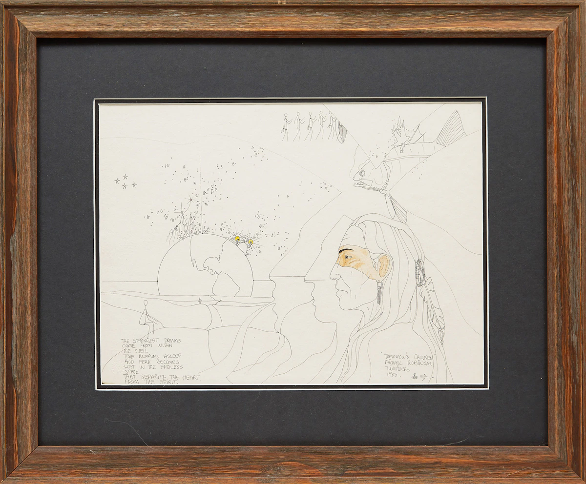 Michael Robinson, Tomorrow’s Children, mixed media drawing, 1983
