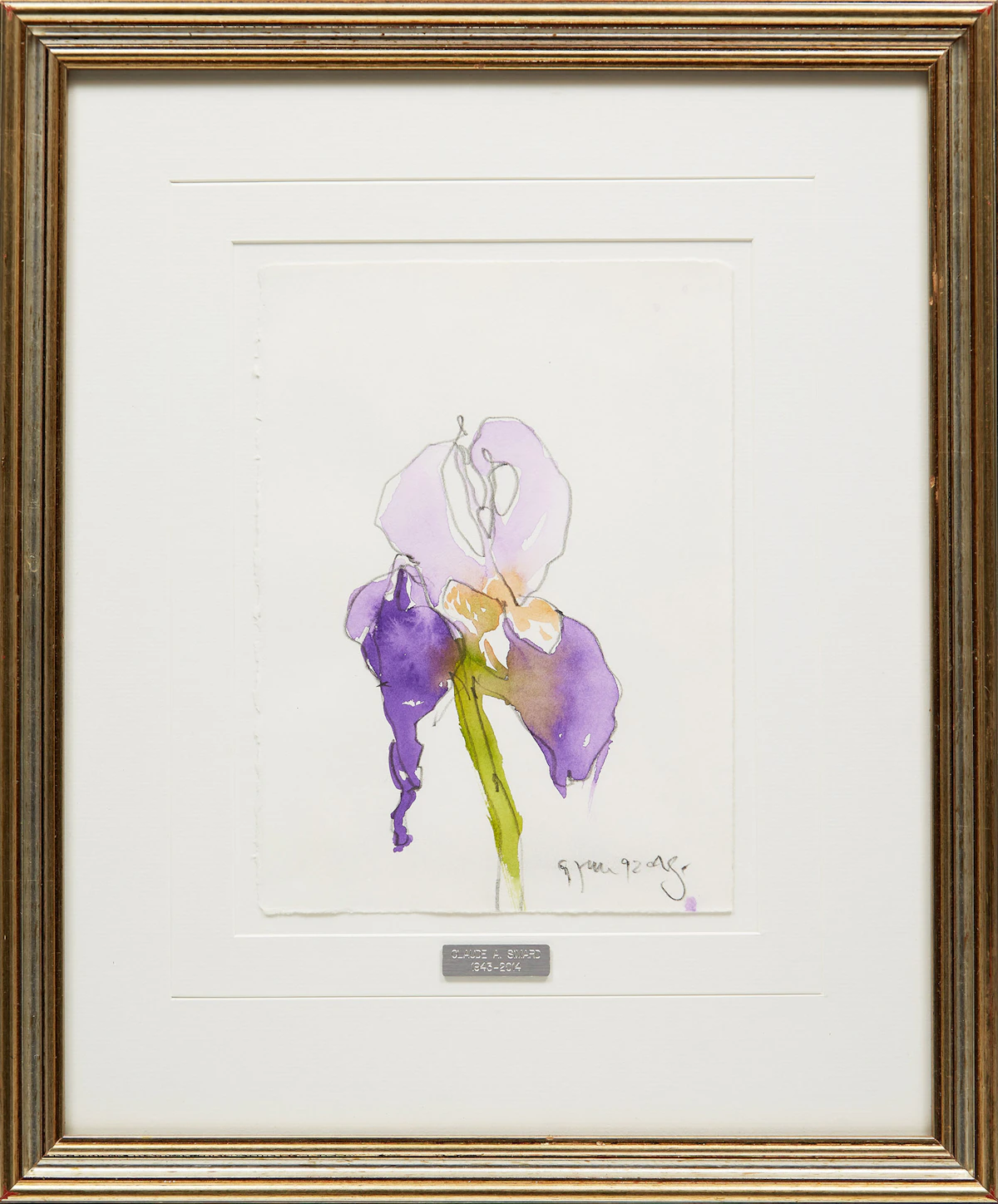 Claude A. Simard, Iris, acrylic on paper