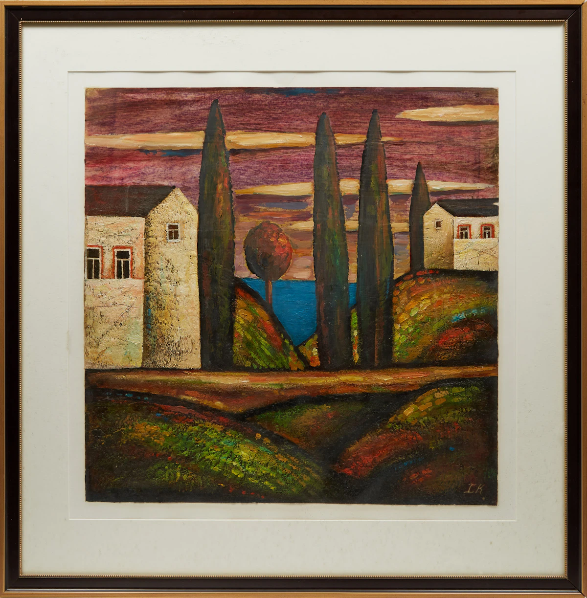 Irina Koulikov, Landscape, acrylic on paper