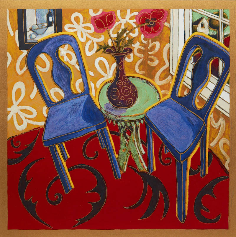 Alison Goodwin, Two Blue Chairs, serigraph - view 2