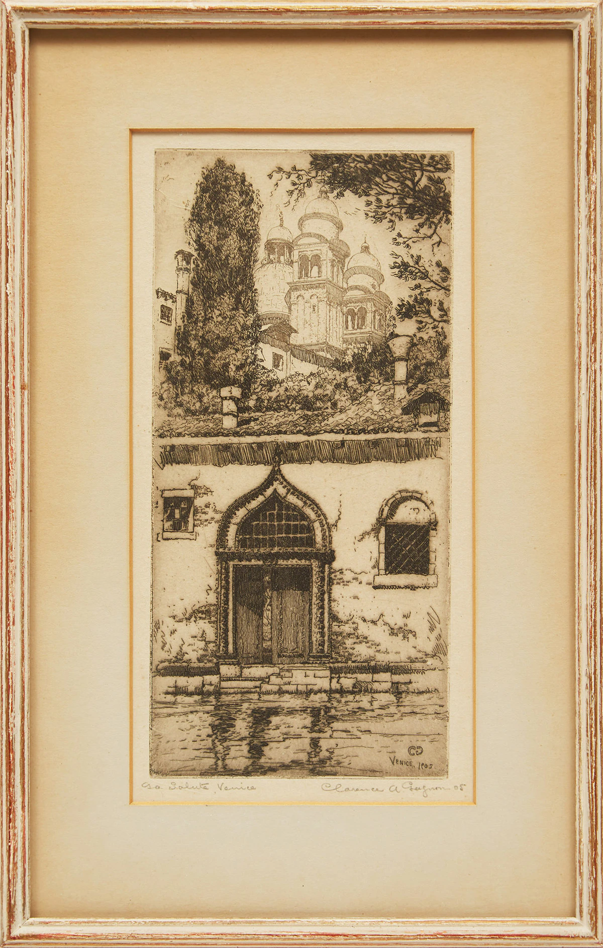 Clarence Alphonse Gagnon, San Salute, Venice, etching, 1905