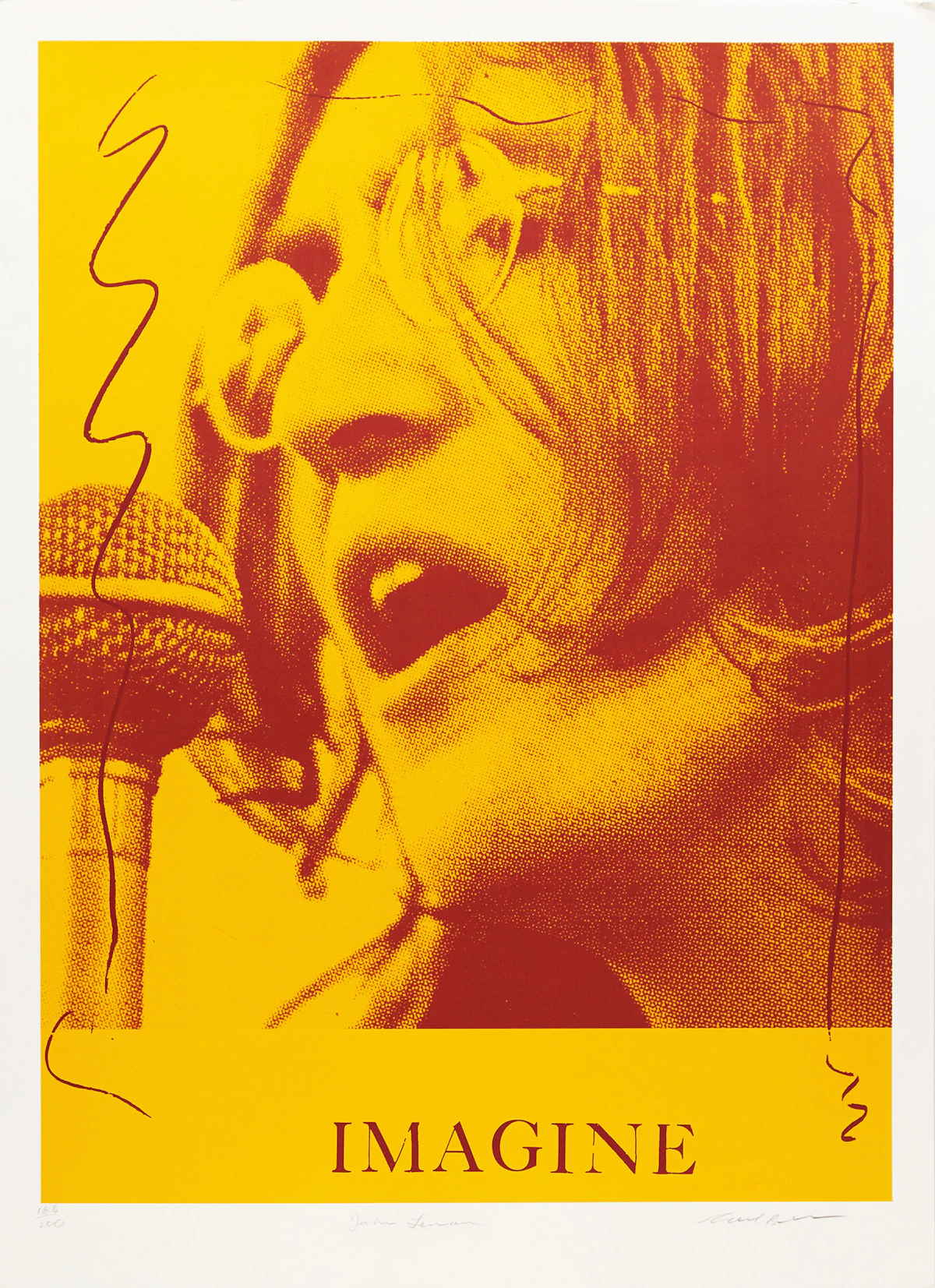 Carl Beam, John Lennon, colour screenprint