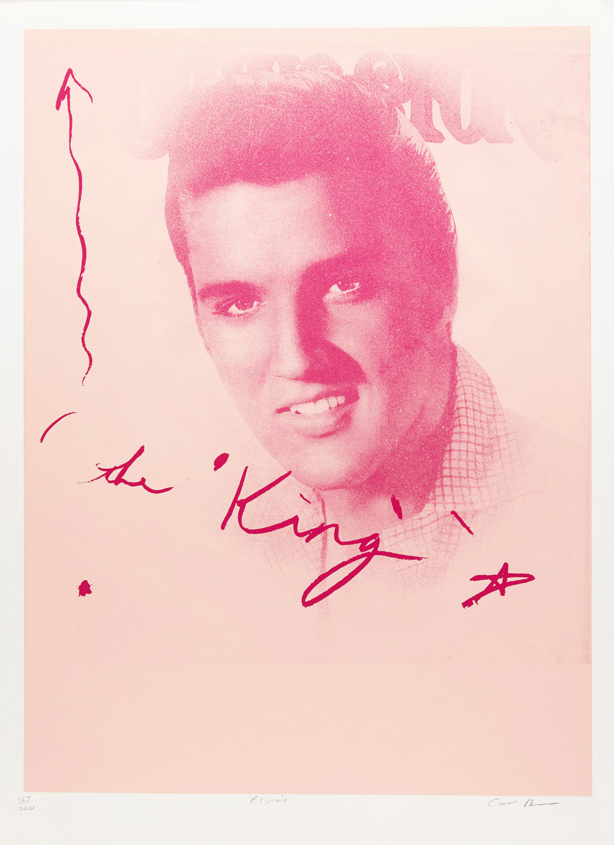 Carl Beam, Elvis, colour screenprint
