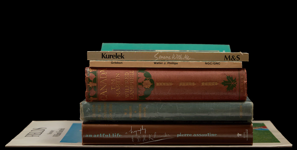 Books and Reference, Someone With Me; Walter J. Phillips; Canada; Colour in the Canadian Rockies; Mildred Valley Thornton; An Artful Life: A Biography of D.H. Kahnweiler; Fields: Paintings by William Kurelek, seven books
