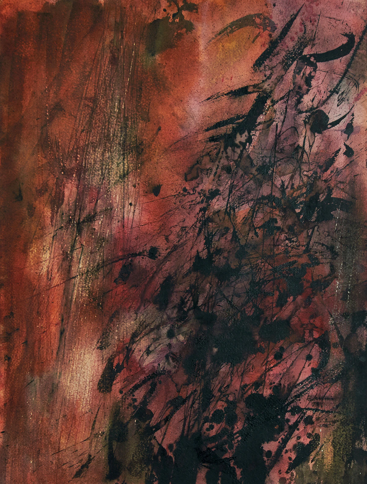 Donald Jarvis, Forest Sketch Storm (1979), ink on paper