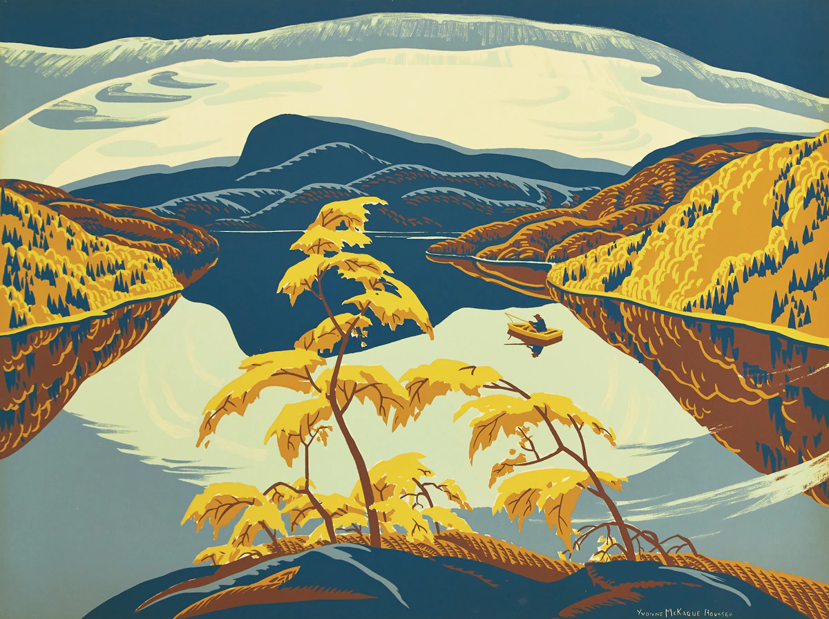 Yvonne McKague Housser, Evening, Nipigon River, Sampson Matthews silkscreen