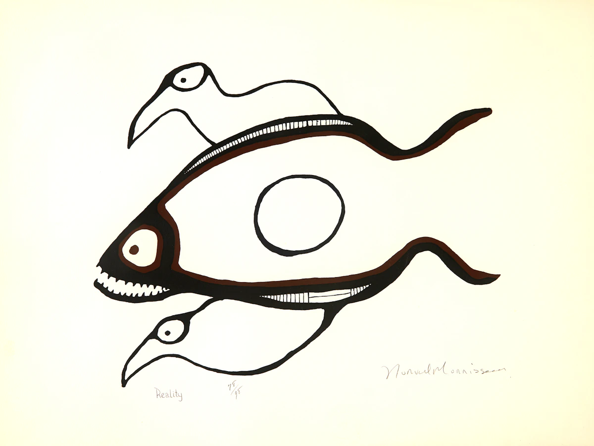 Norval Morrisseau, Reality, silkscreen