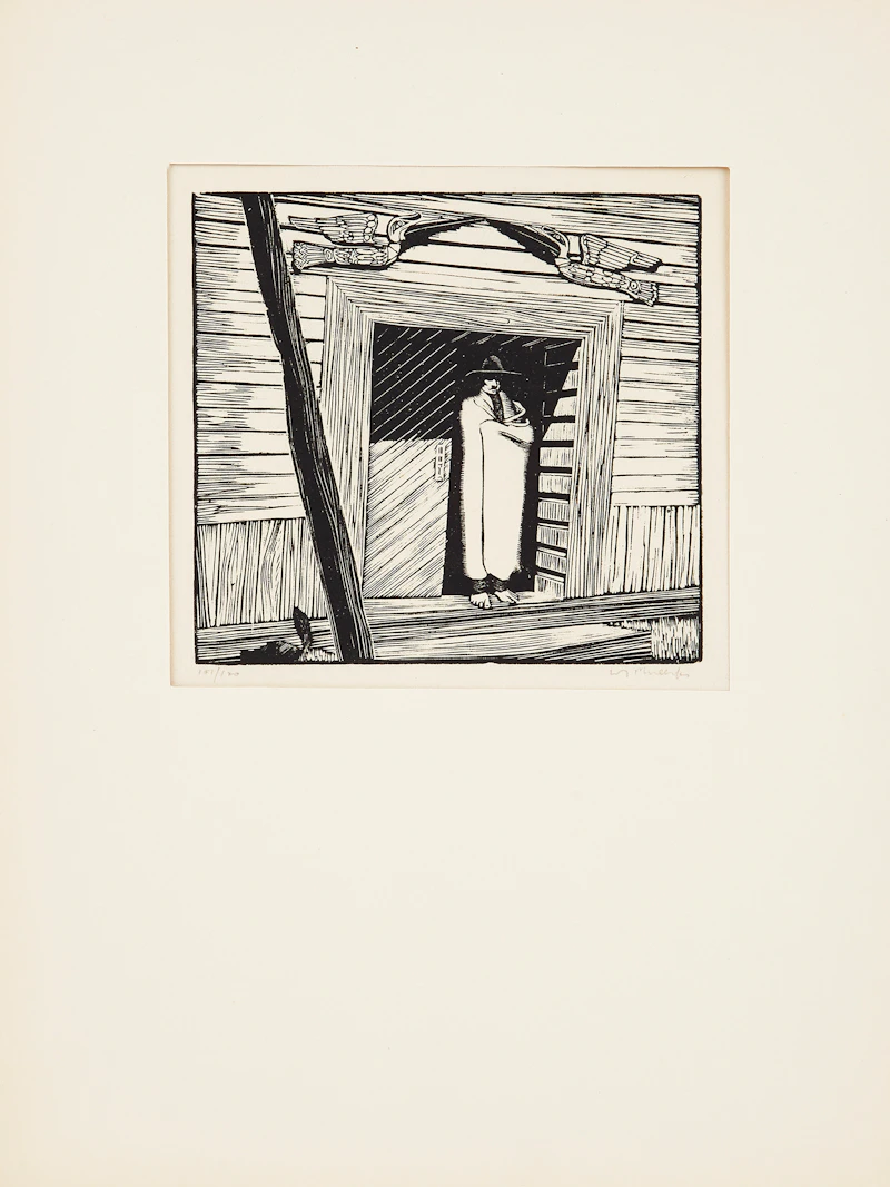 Walter Joseph Phillips, House of the Gulls, Karlukwees, woodblock - view 2
