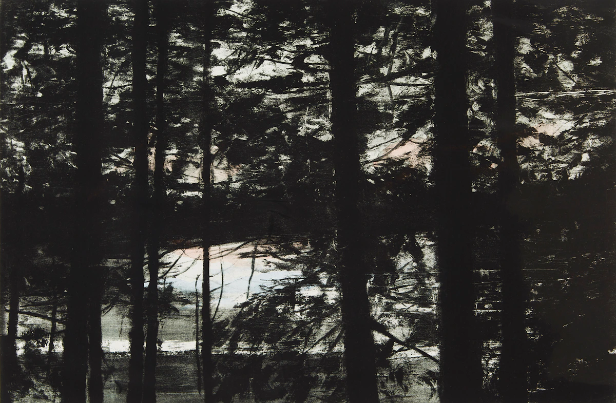 Gordon Appelbe Smith, Middle Beach, Pacific Rim, colour etching, 2003