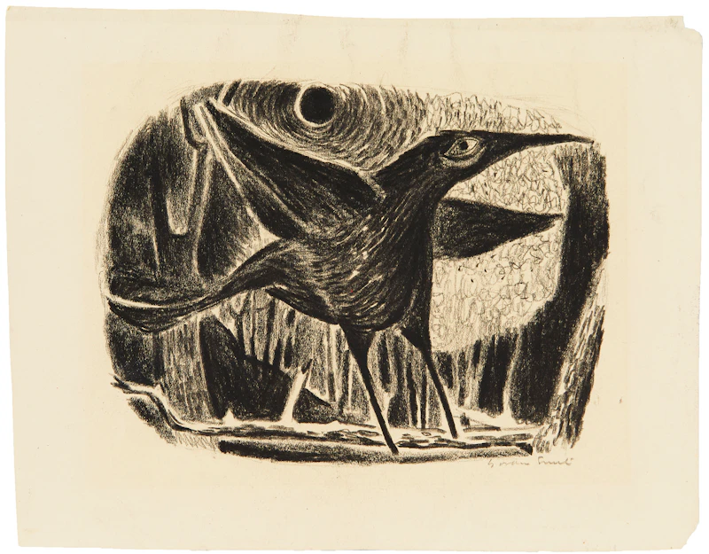 Gordon Appelbe Smith, Bird, oil pastel - view 2