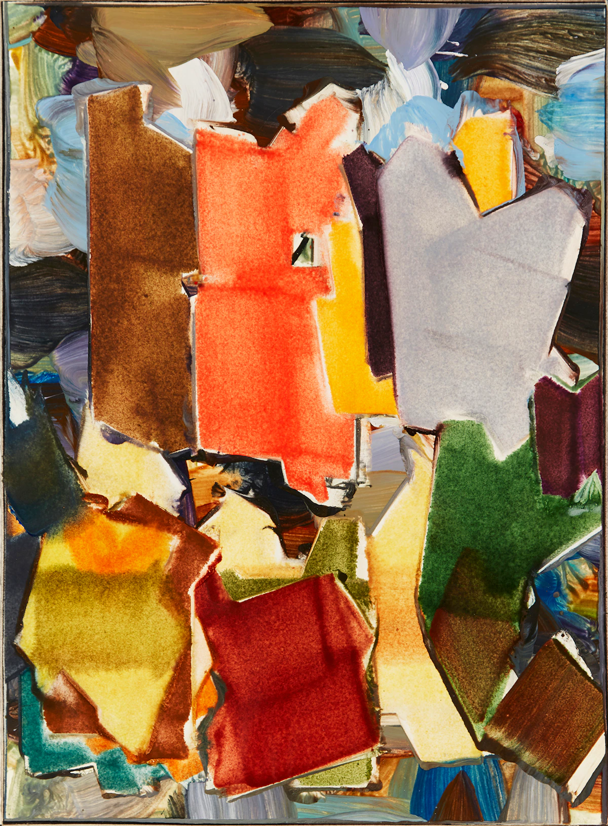 John Anderson, Abstraction, acrylic and watercolour on paper, 1976