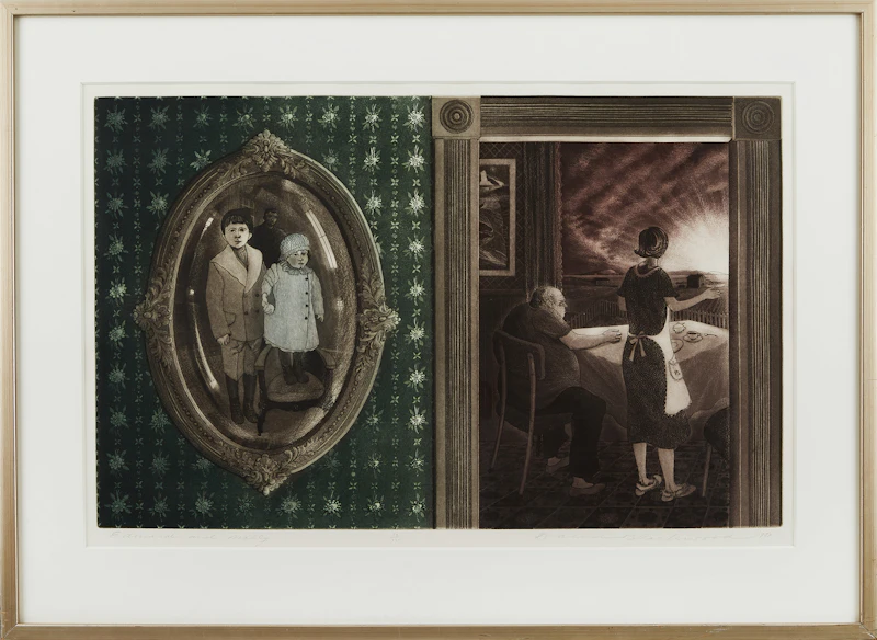 David Lloyd Blackwood, Edward and Molly, colour etching and aquatint, 1989 - view 2