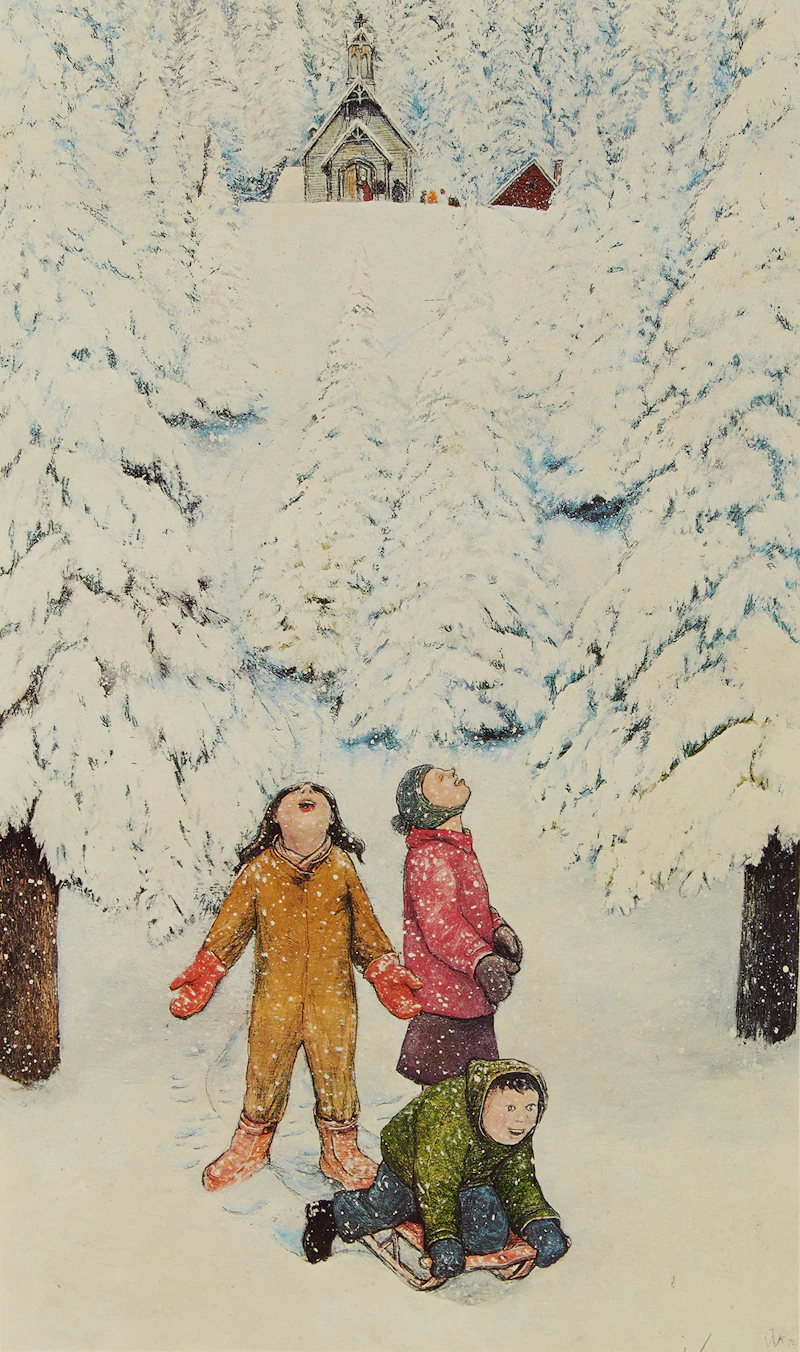 William Kurelek, Excitement of First Heavy Snow