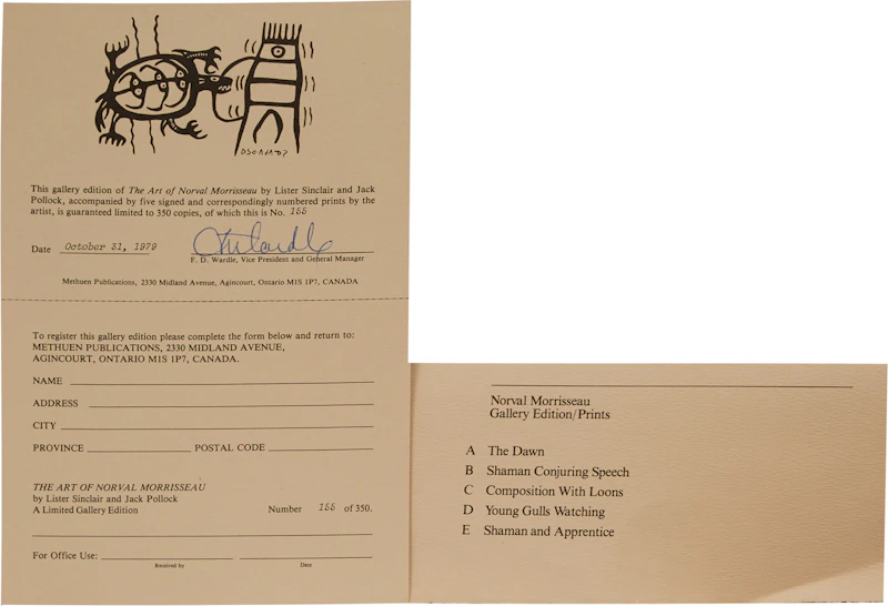Norval Morrisseau, The Art of Norval Morrisseau: Collection of 5 Prints in Original Portfolio, five colour serigraphs - view 2