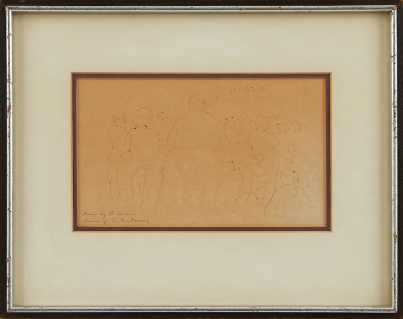 Arthur Lismer, Registration, drawing - view 2