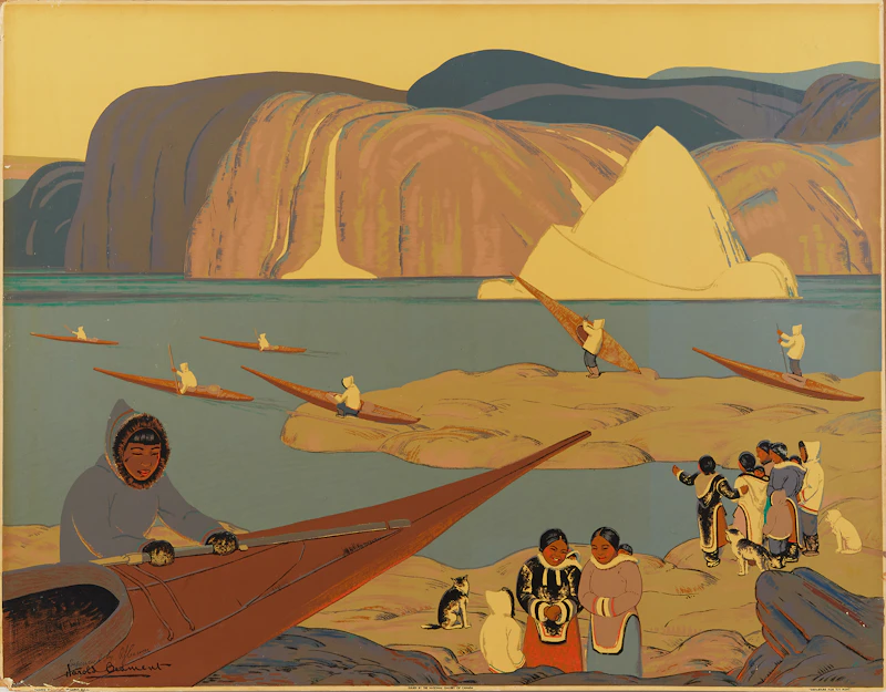 Departure for the Hunt; Waiting Ones by Thomas Harold Beament