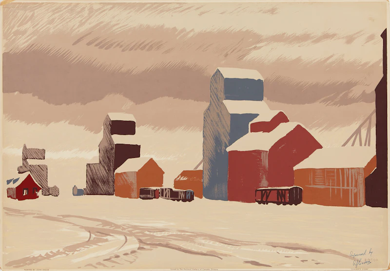 Arthur John Ensor, Thoreau MacDonald, Sarah Robertson, Albert Edward Cloutier, Summer’s Store; Winter Morning; Ice Cutting; Sugar Time- Quebec, Set of 4 Sampson Matthews Silkscreens - view 1