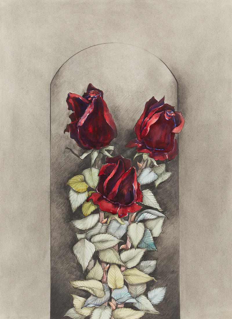 Frank Nulf, Dark Blooms #2 (Sydenham Rose Series); Untitled (Sydenham Rose Series)